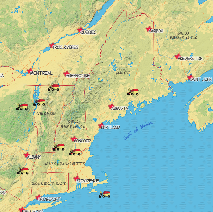 MapBox Peanuts theme map